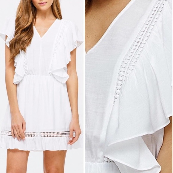 NWT A New Day Ruffle Apron Short Dress - Picture 3 of 8